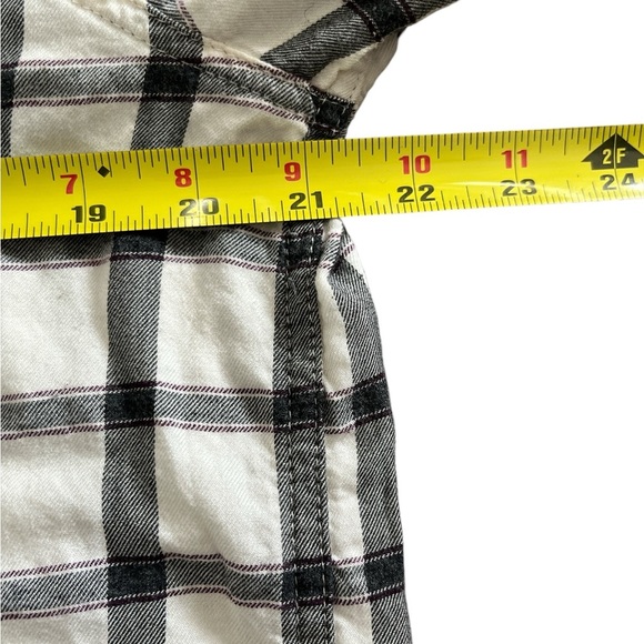 Marine Layer Ladies Haile Button Down White Black Plaid Size XXL - Picture 7 of 7